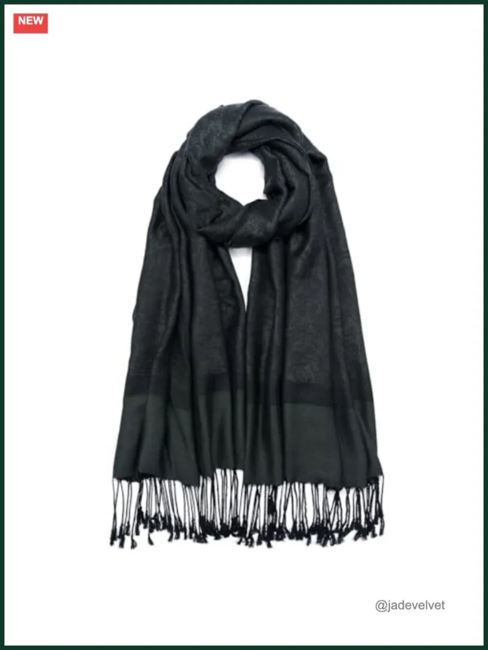Paisley Pashmina Shawl Wrap Reversible Jacquard Scarf with Fringe